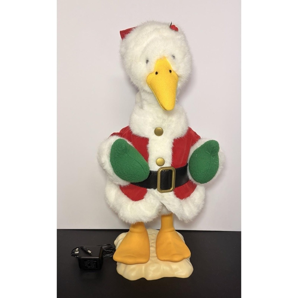 VINTAGE TELCO 1996 Christmas Holiday MOTIONETTE Santa Goose DUCK Animatronic